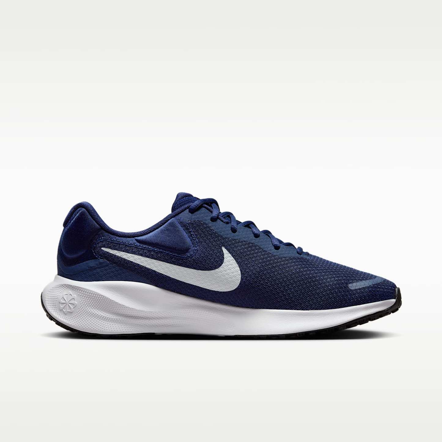 Nike Revolution 7 Straßenlaufschuh für Herren – Midnight Navy/Schwarz/Weiß/Pure Platinum