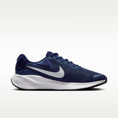 Nike Revolution 7 Straßenlaufschuh für Herren – Midnight Navy/Schwarz/Weiß/Pure Platinum