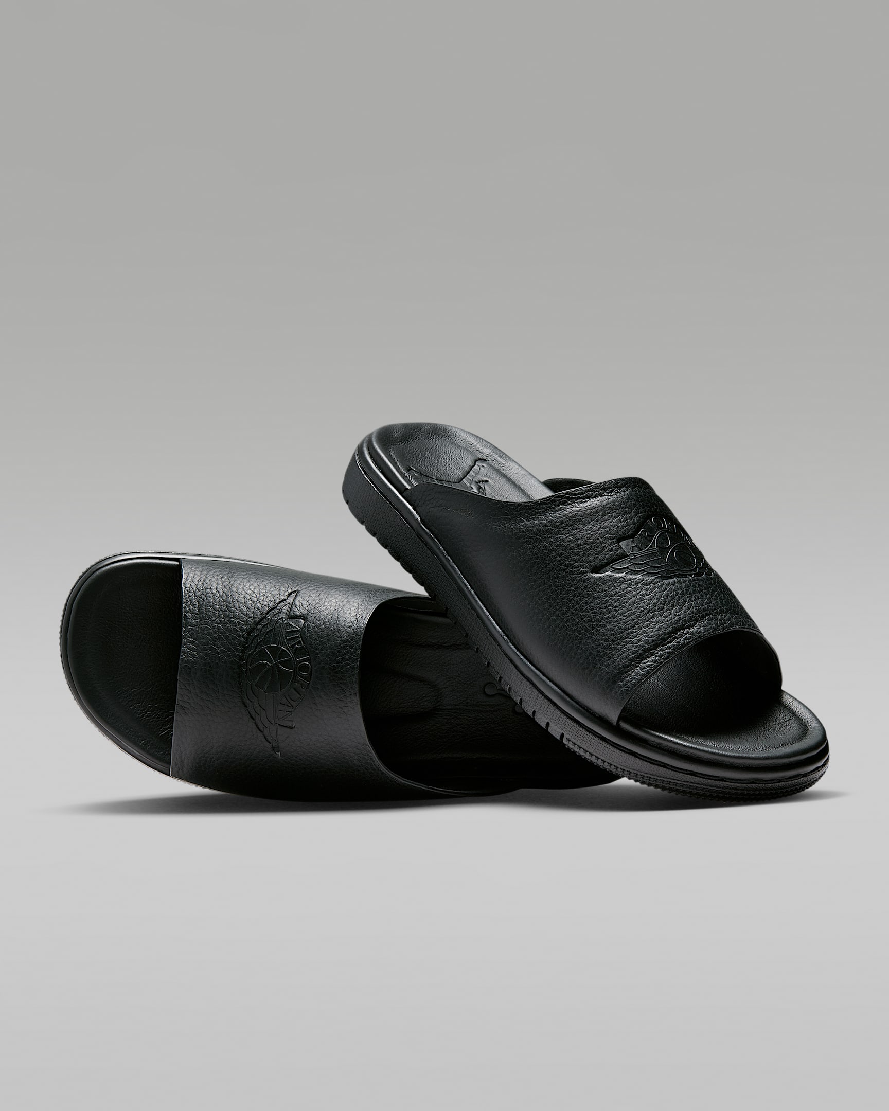 Jordan Modero 1 Slides (Damen) – Schwarz/Schwarz