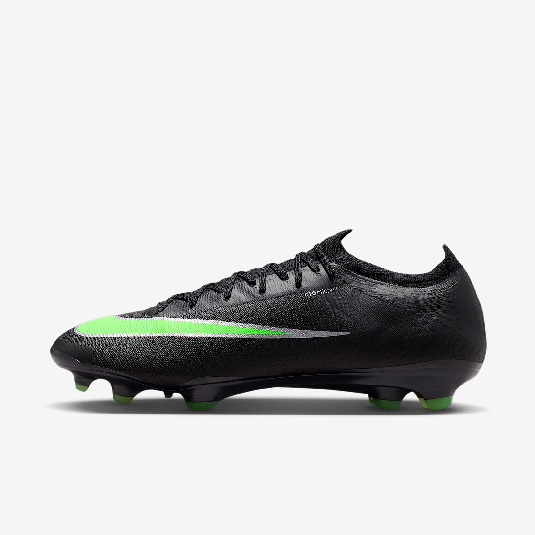 Nike Mercurial Vapor 17 Elite Low-Top-Fußballschuh für normalen Rasen – Schwarz/Schwarz/Illusion Green