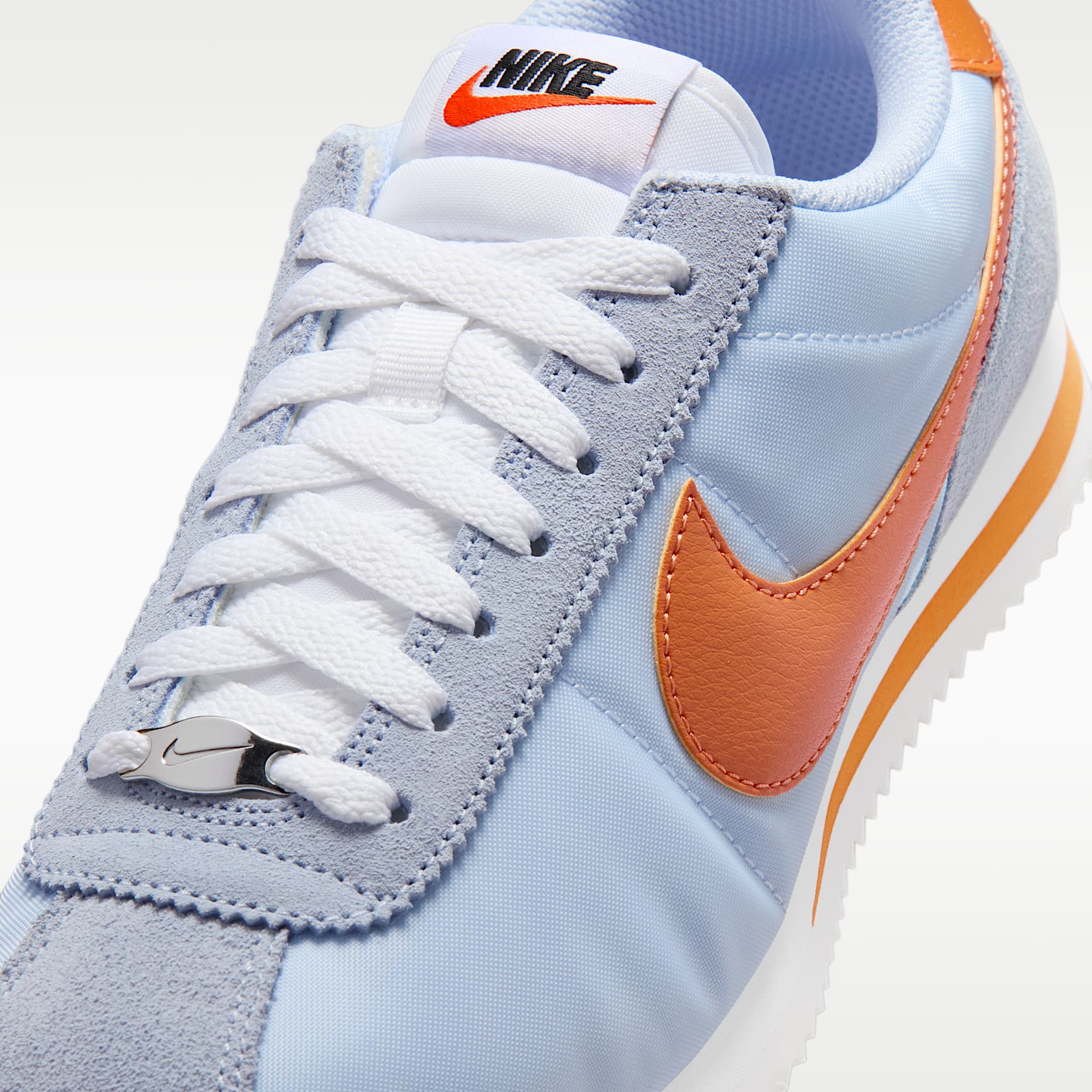 Nike Cortez Textile Schuh (Damen) – Hydrogen Blue/Weiß/Hot Curry