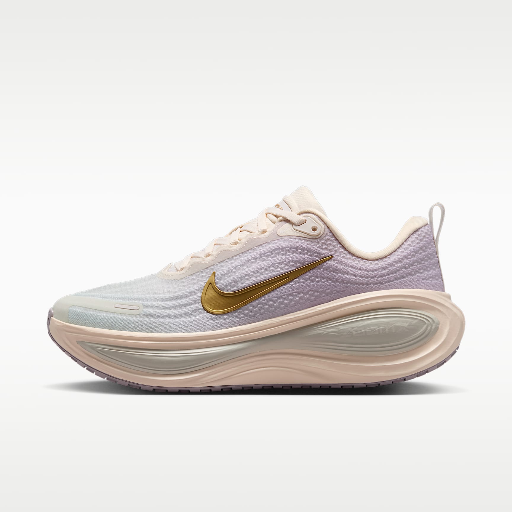 Nike Vomero Plus Straßenlaufschuh (Damen) – Chalk/Bleached Lilac/Spruce Aura/Metallic Gold