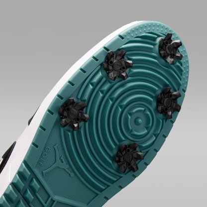 Air Jordan 1 Low G Golfschuh mit Spikes – Mineral Teal/Weiß/Schwarz