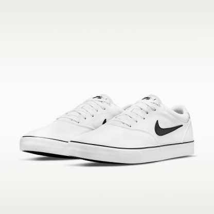 Nike SB Chron 2 Canvas Skateboardschuh – Weiß/Weiß/Schwarz