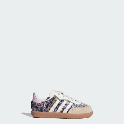 ADIDAS LIBERTY SAMBA OG SCHUH, KOMFORTVERSCHLUSS, ELASTISCHE SCHNÜRSENKEL – Core White / Orchid Fusion / Gum – KH9847
