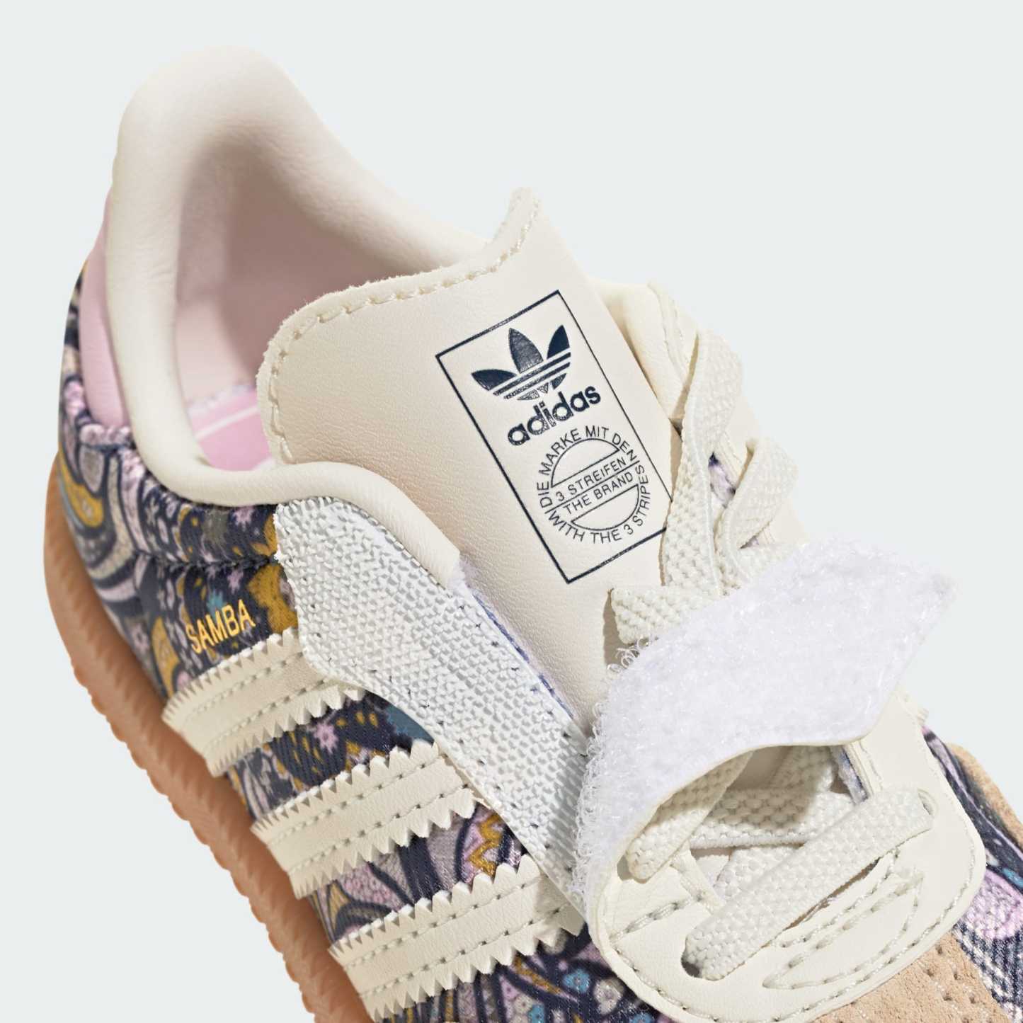 ADIDAS LIBERTY SAMBA OG SCHUH, KOMFORTVERSCHLUSS, ELASTISCHE SCHNÜRSENKEL – Core White / Orchid Fusion / Gum – KH9847