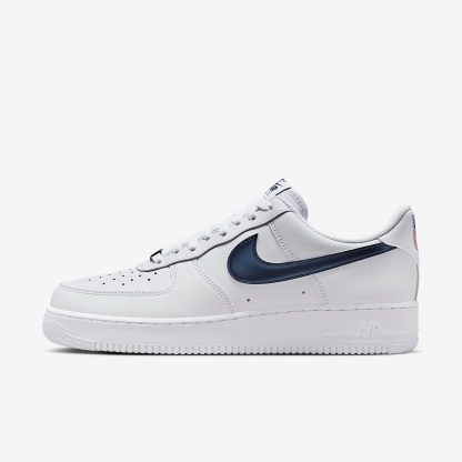 Nike Air Force 1 '07 LV8 „USA“ Schuhe (Herren) – Weiß/University Red/University Red/Midnight Navy