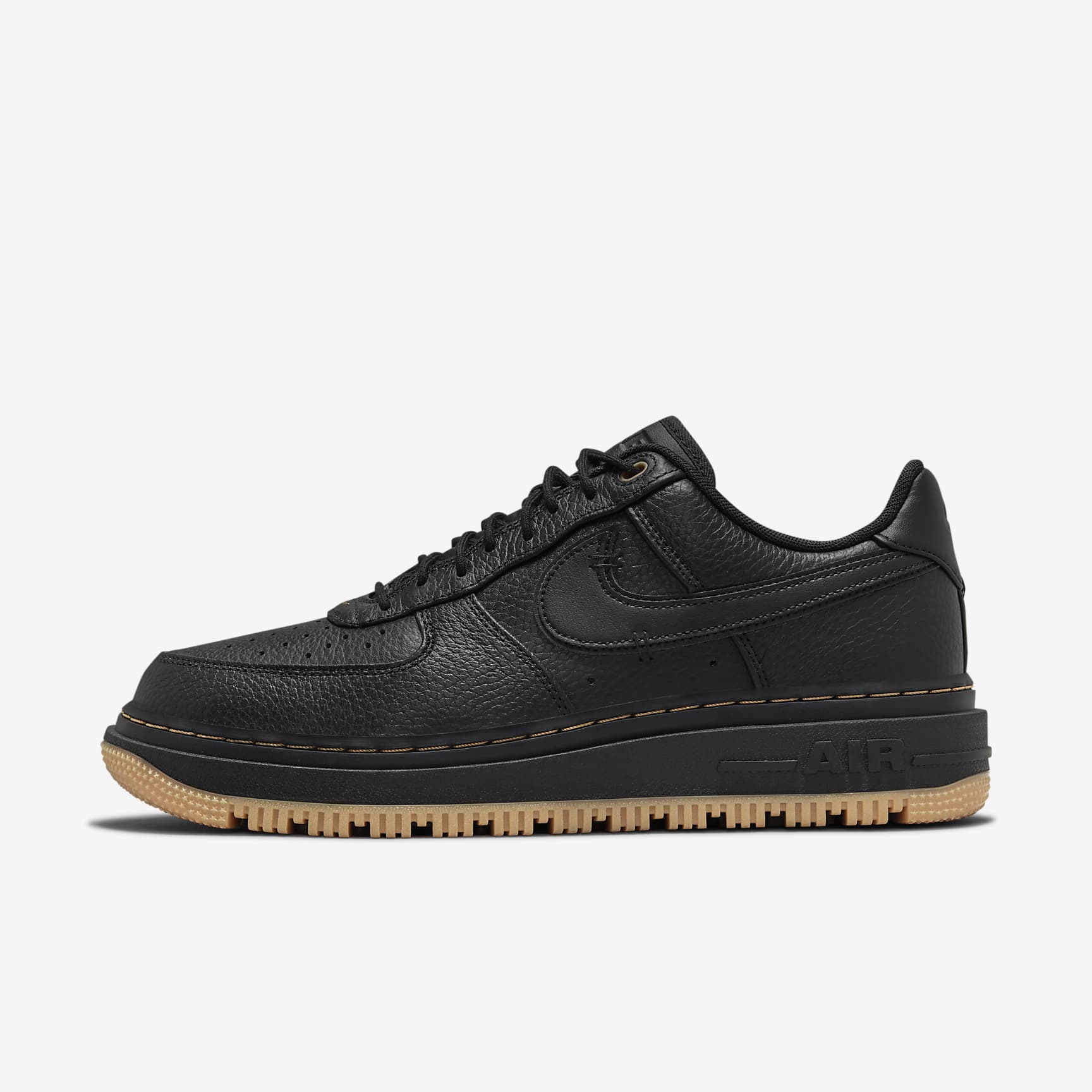 Nike Air Force 1 Luxe Herrenschuh – Schwarz/Bucktan/Gum Yellow/Schwarz
