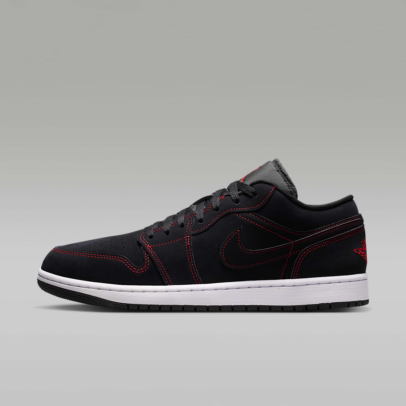 Air Jordan 1 Low Herrenschuh – Schwarz/Weiß/University Red