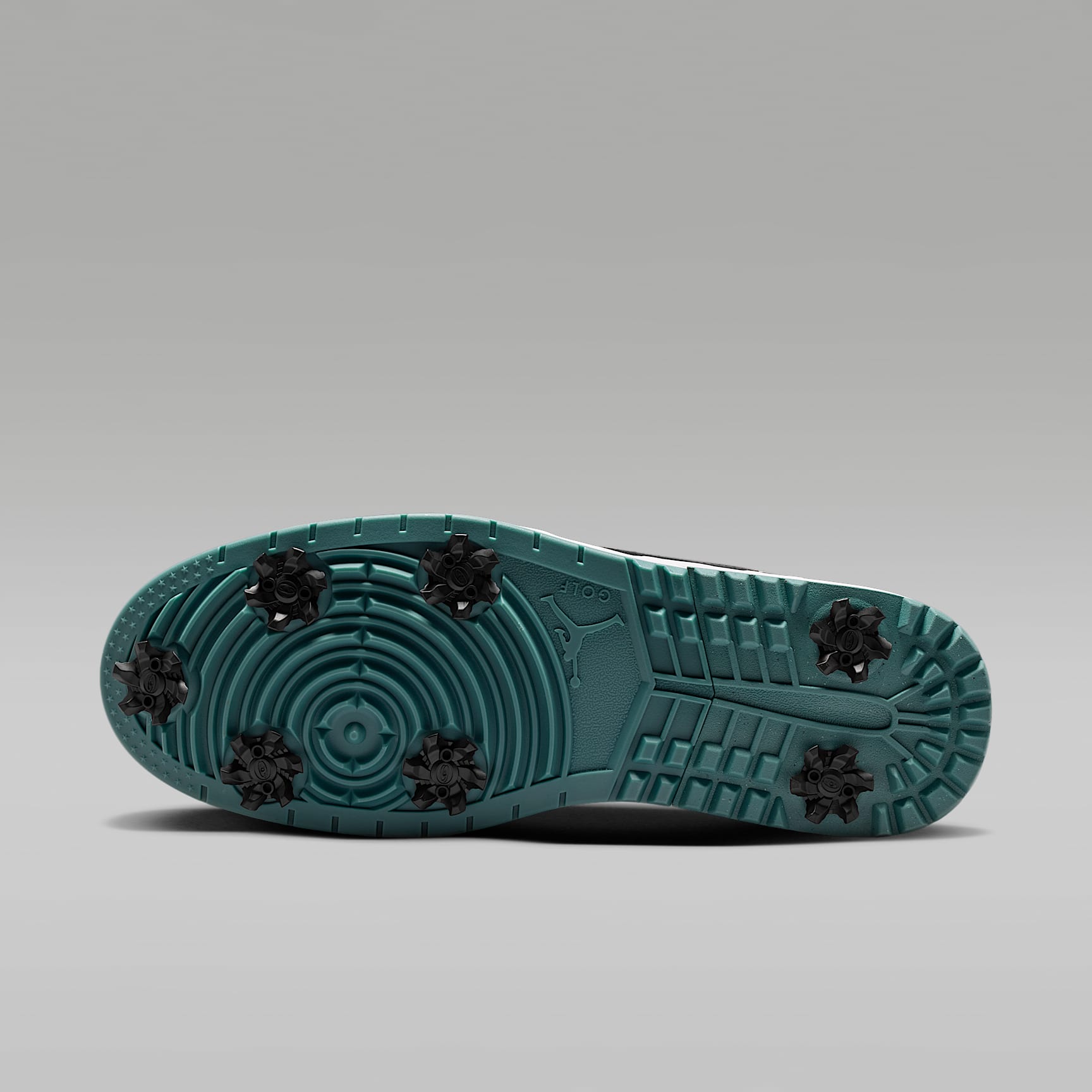 Air Jordan 1 Low G Golfschuh mit Spikes – Mineral Teal/Weiß/Schwarz