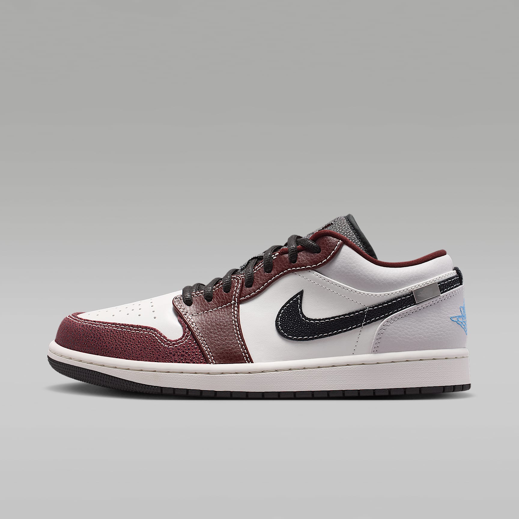 Air Jordan 1 Low Herrenschuh – Summit White/Summit White/Mystic Dates/Schwarz