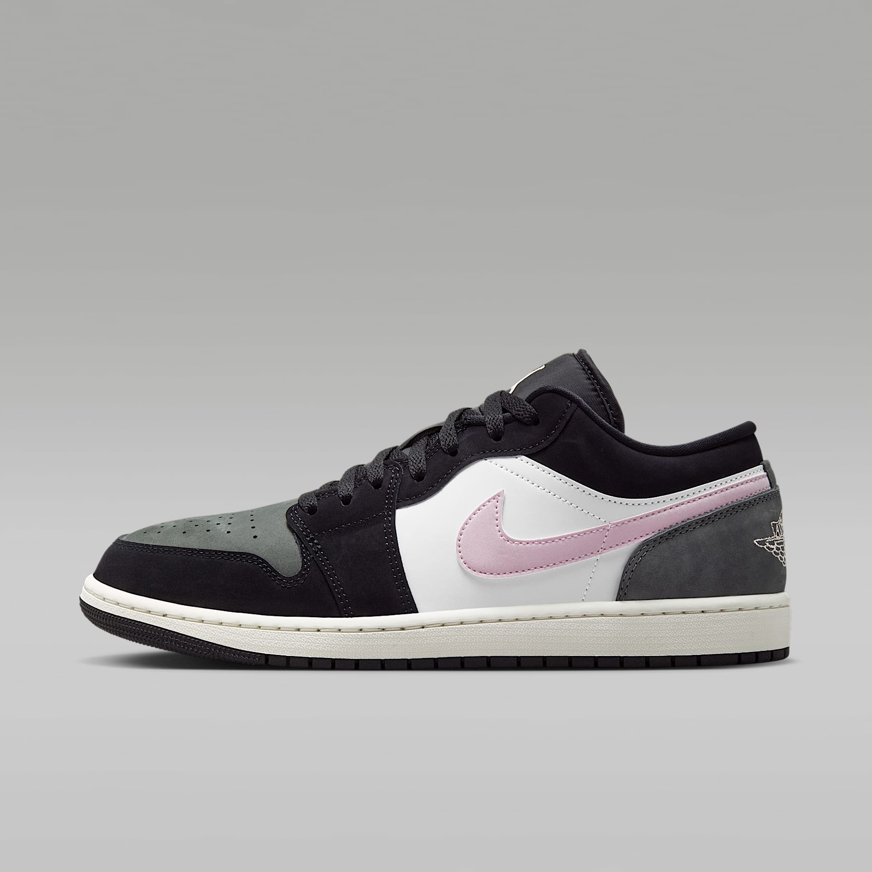 Air Jordan 1 Low SE Herrenschuh – Schwarz/Iron Grey/Weiß/Iced Carmine