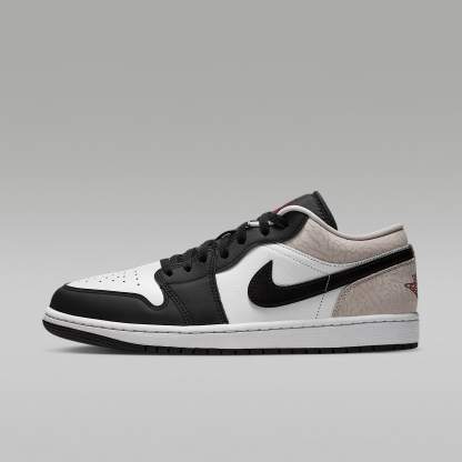 Air Jordan 1 Low SE Herrenschuh – Schwarz/Weiß/Light Orewood Brown/Team Red
