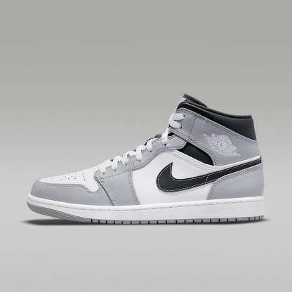 Air Jordan 1 Mid Schuh (Herren) – Light Smoke Grey/Anthracite/Weiß