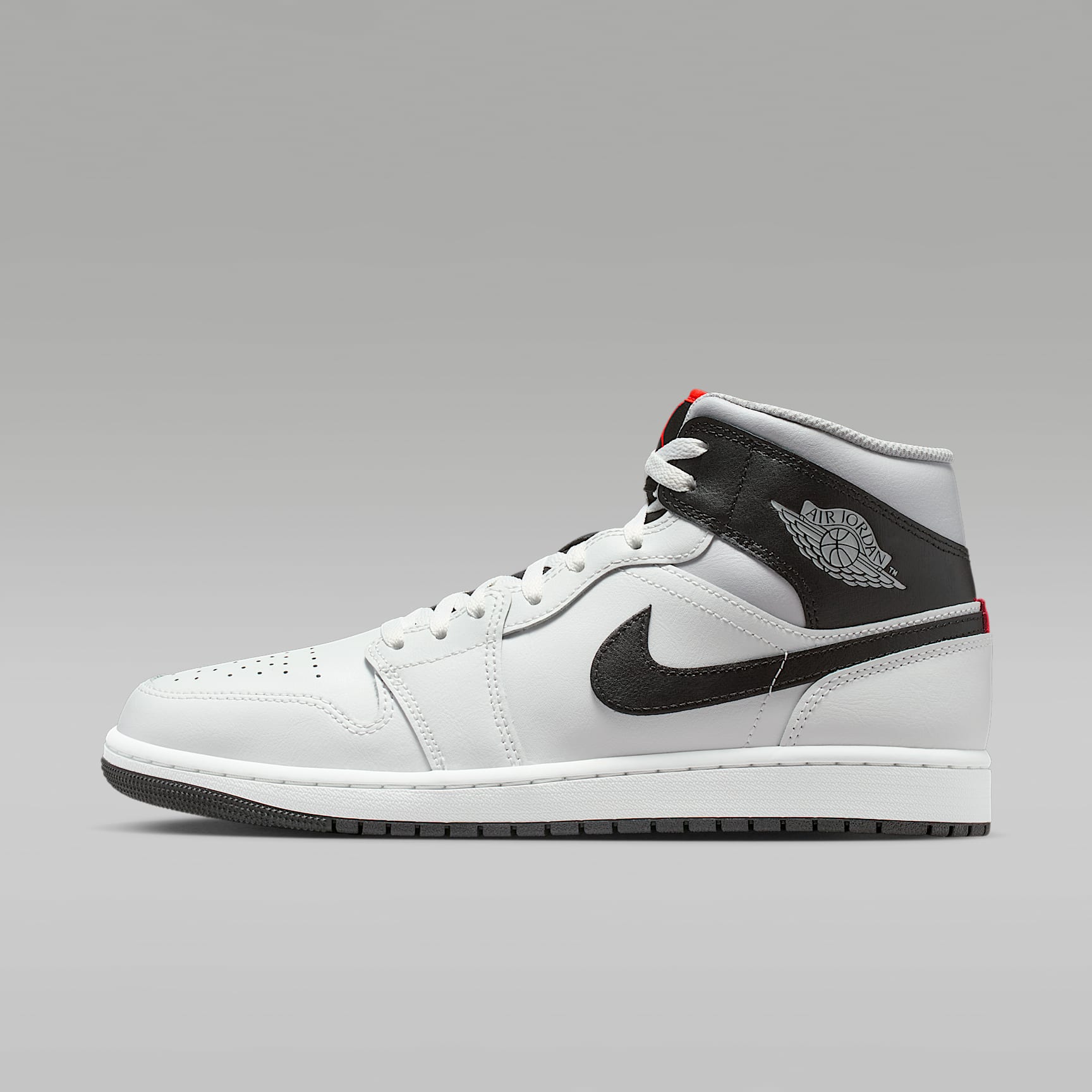 Air Jordan 1 Mid Herrenschuh – Summit White/Neutral Grey/Infrared 23/Schwarz