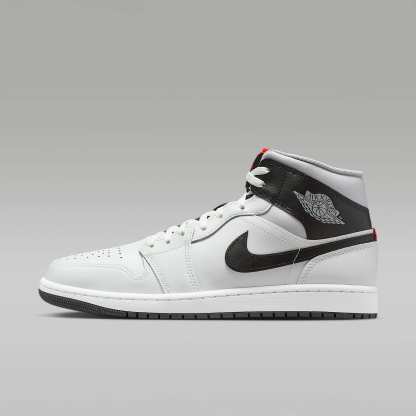 Air Jordan 1 Mid Herrenschuh – Summit White/Neutral Grey/Infrared 23/Schwarz