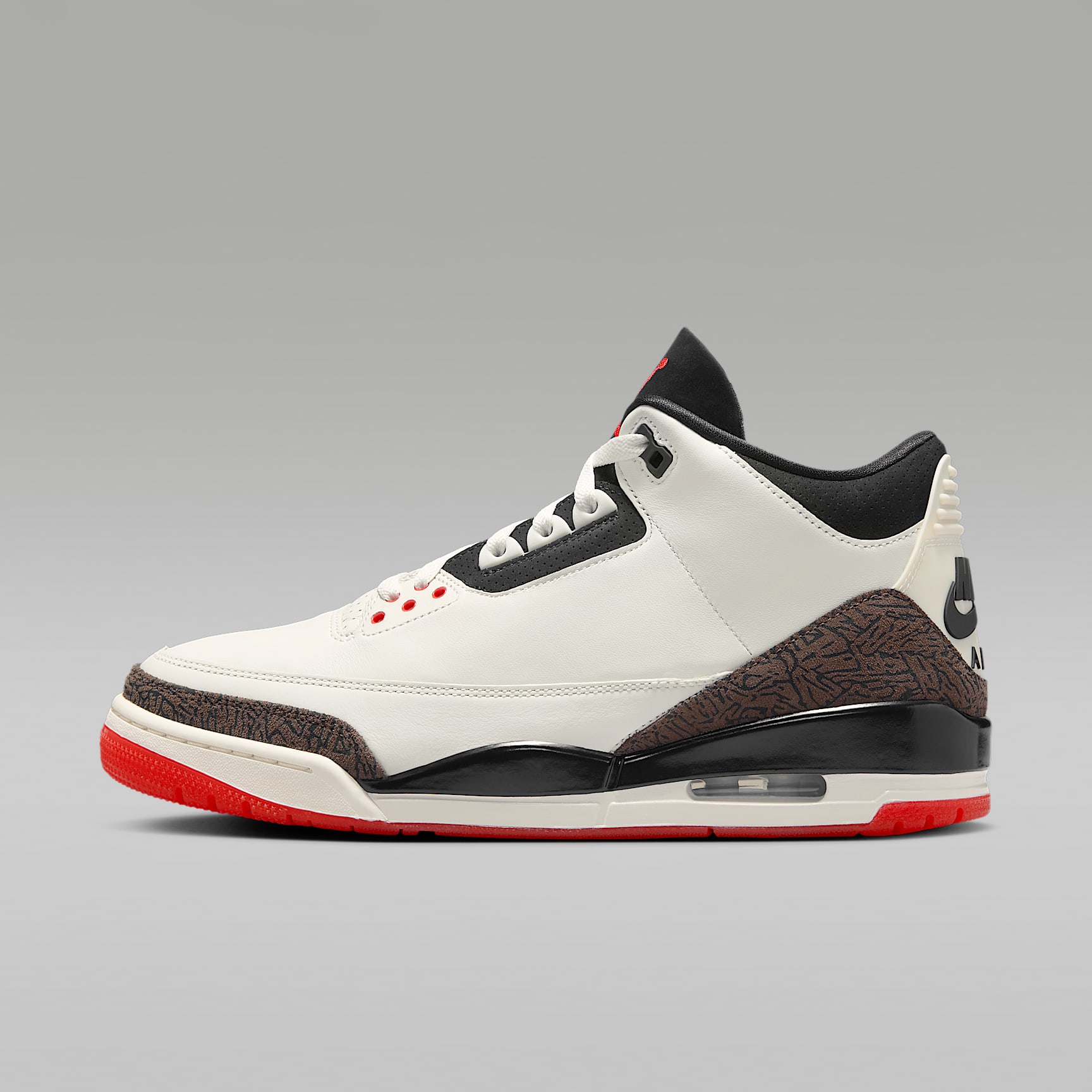 Air Jordan 3 "World's Best" Schuh (Herren) – Sail/University Red/Pale Ivory/Schwarz