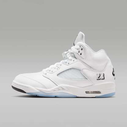 Air Jordan 5 Retro OG "White Metallic" Schuh (Herren) – Weiß/Metallic Silver/Schwarz