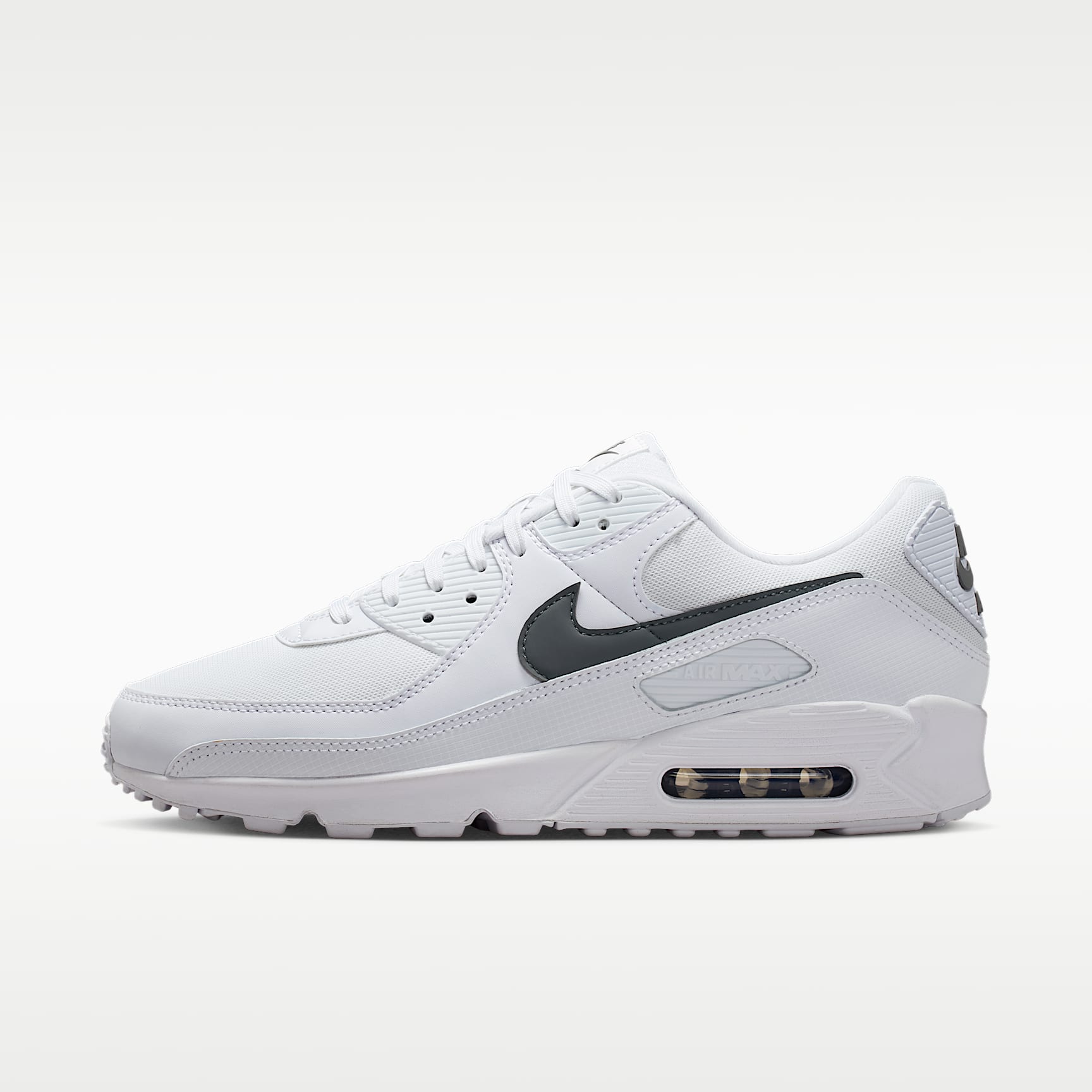 Nike Air Max 90 Schuh (Herren) – Weiß/Weiß/Smoke Grey