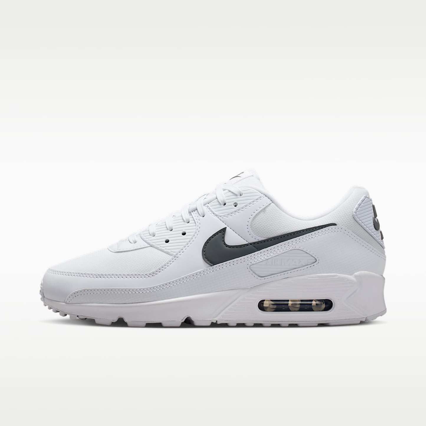 Nike Air Max 90 Schuh (Herren) – Weiß/Weiß/Smoke Grey