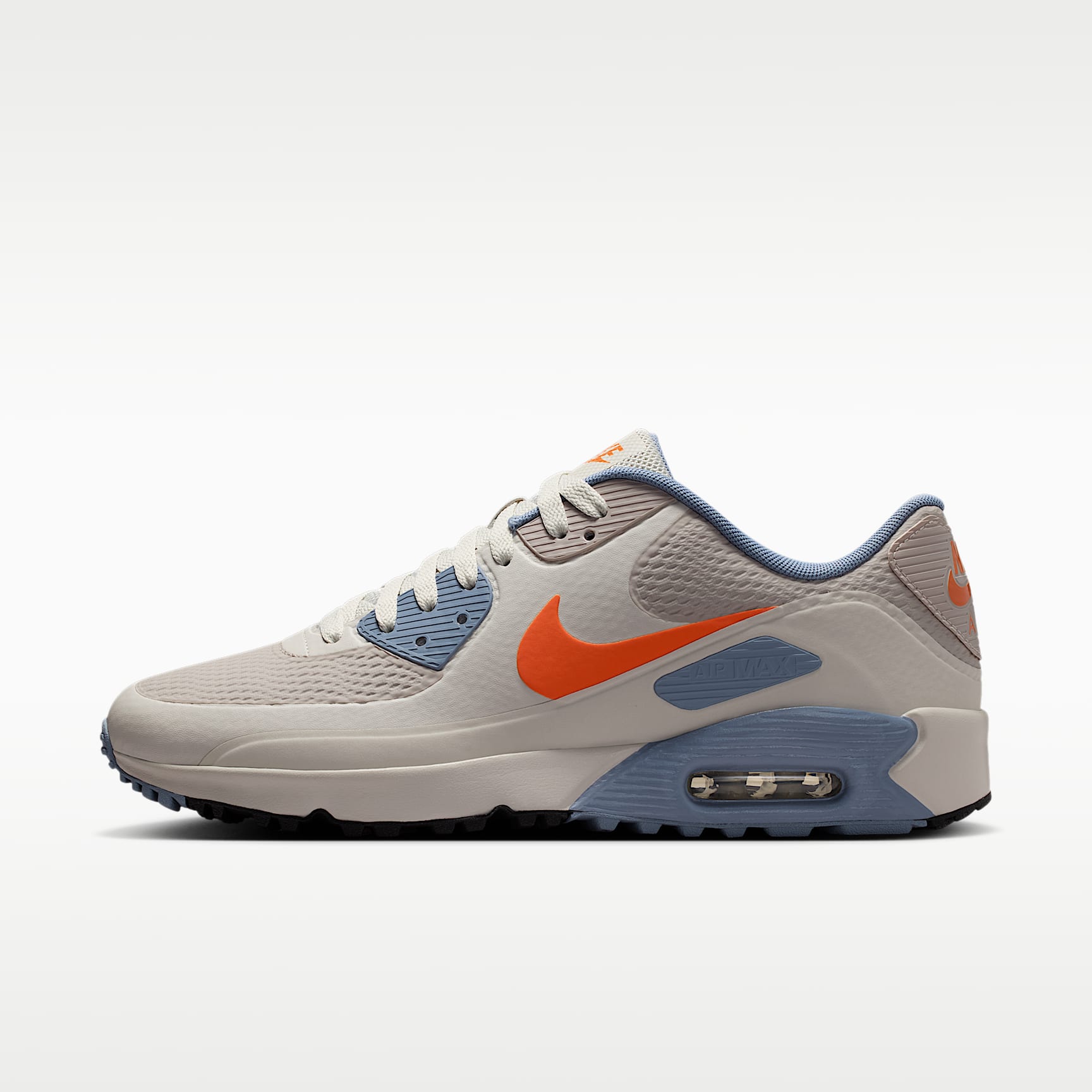 Nike Air Max 90 G Golfschuh – Moon Particle/Light Bone/Ashen Slate/Safety Orange
