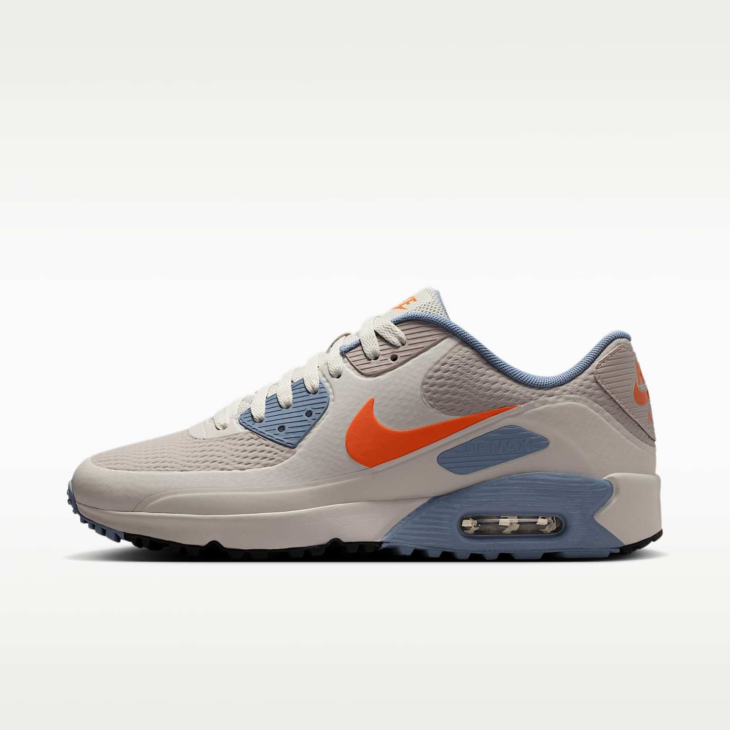 Nike Air Max 90 G Golfschuh – Moon Particle/Light Bone/Ashen Slate/Safety Orange