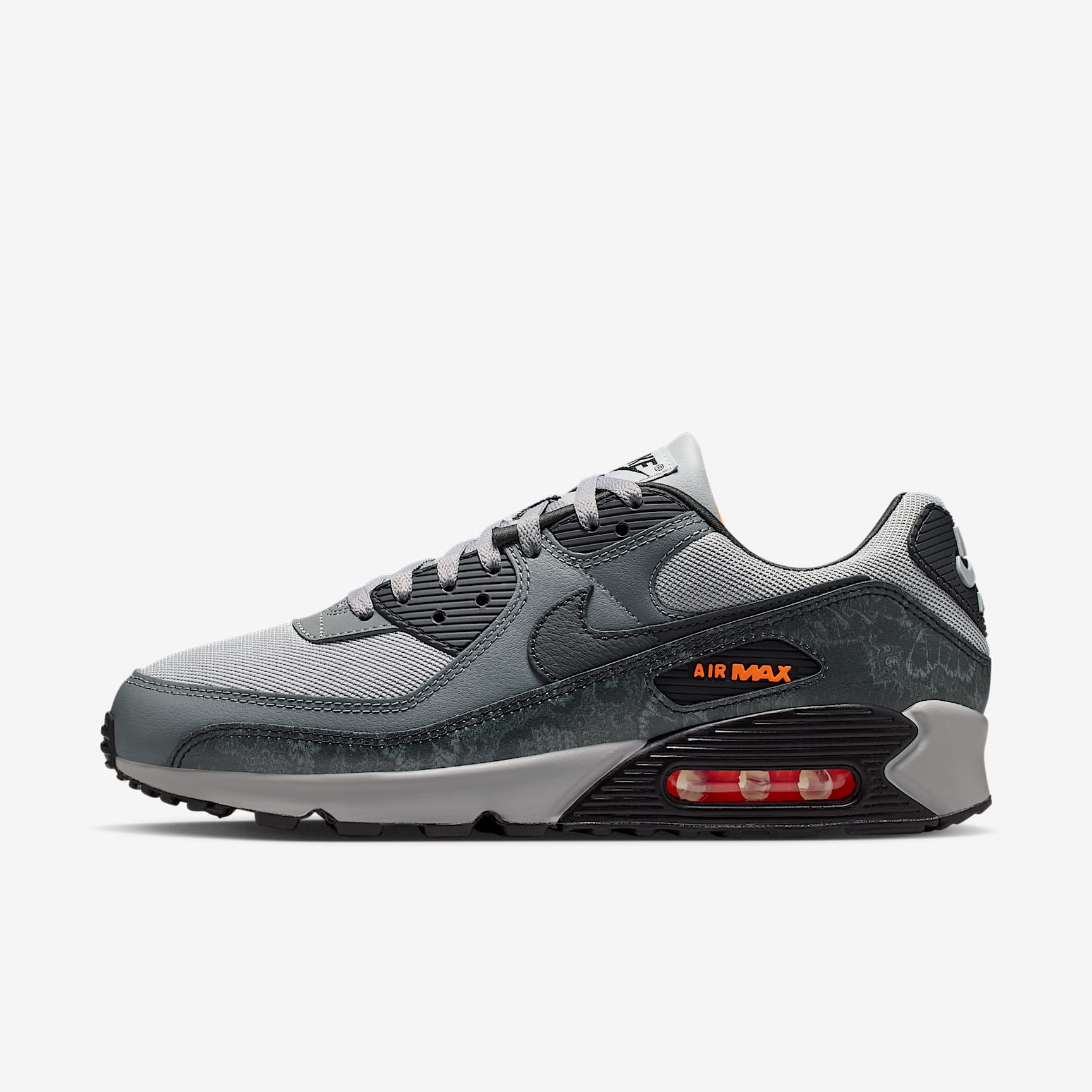 Nike Air Max 90 Premium Schuh (Herren) – Multi-Color/Multi-Color/Hyper Crimson/Schwarz