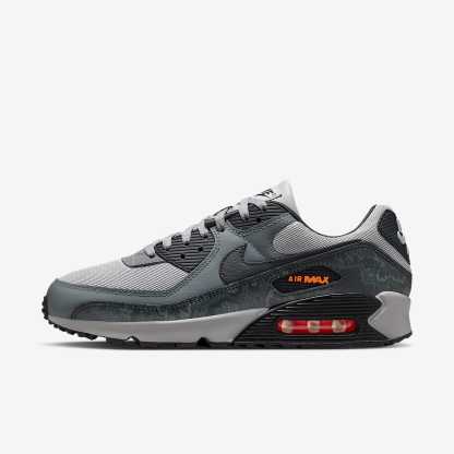 Nike Air Max 90 Premium Schuh (Herren) – Multi-Color/Multi-Color/Hyper Crimson/Schwarz