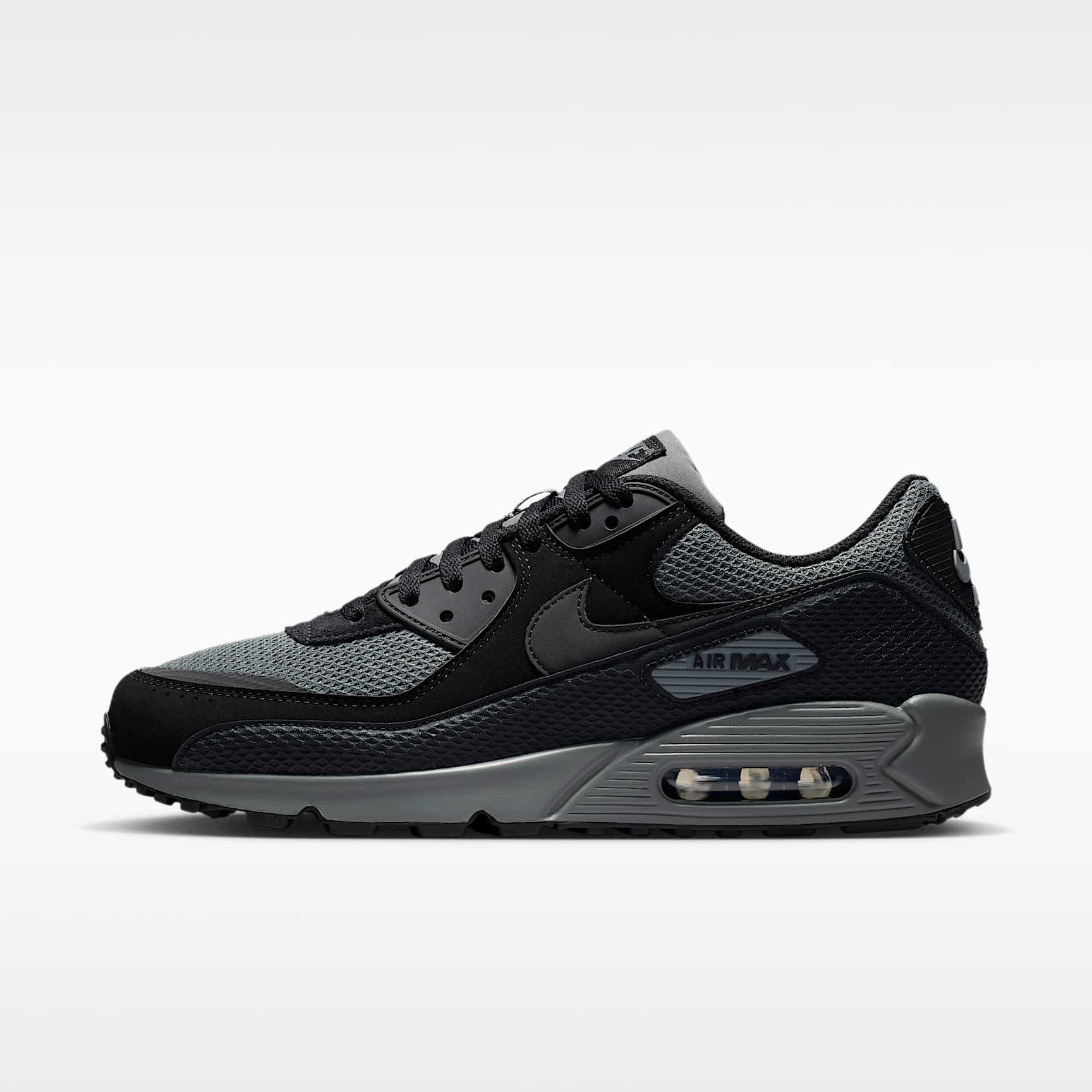 Nike Air Max 90 Premium Schuh (Herren) – Schwarz/Iron Grey/Cool Grey/Schwarz