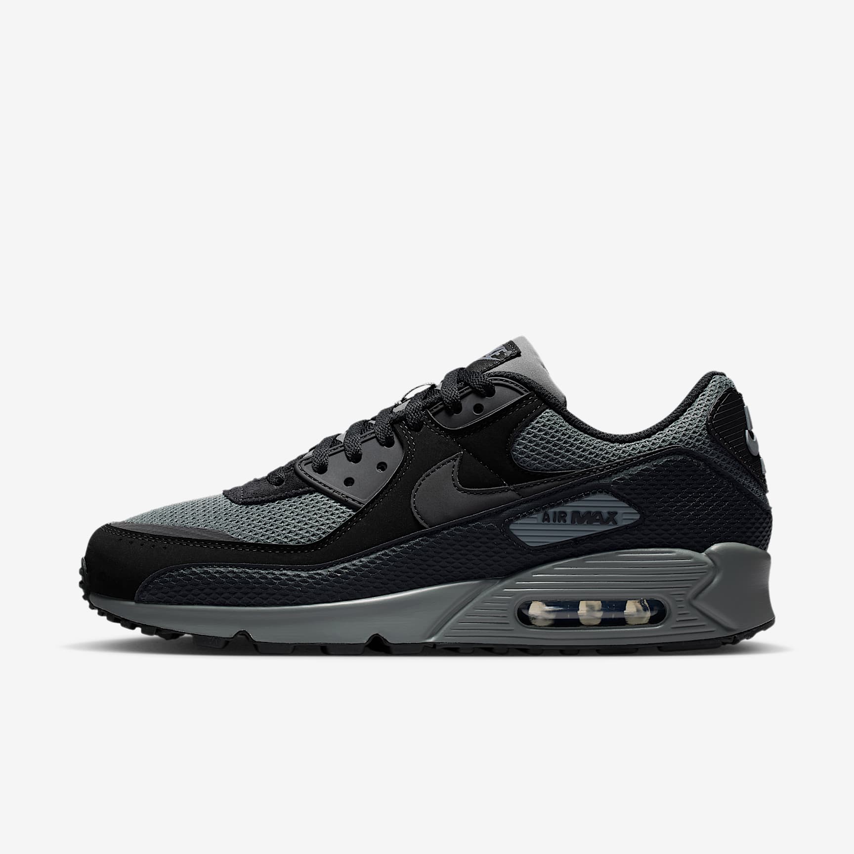 Nike Air Max 90 Premium Schuh (Herren) – Schwarz/Iron Grey/Cool Grey/Schwarz