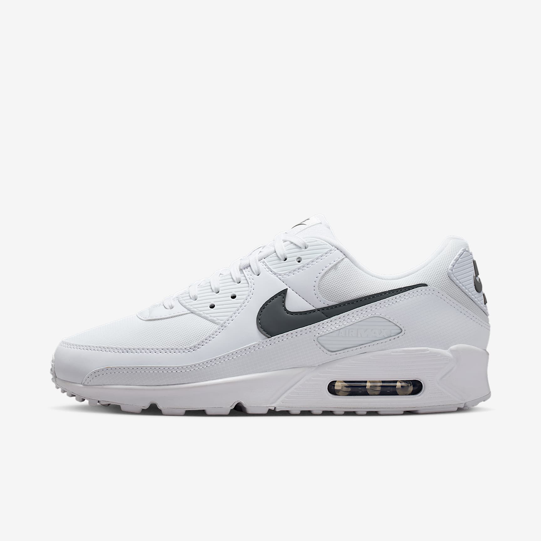 Nike Air Max 90 Schuh (Herren) – Weiß/Weiß/Smoke Grey