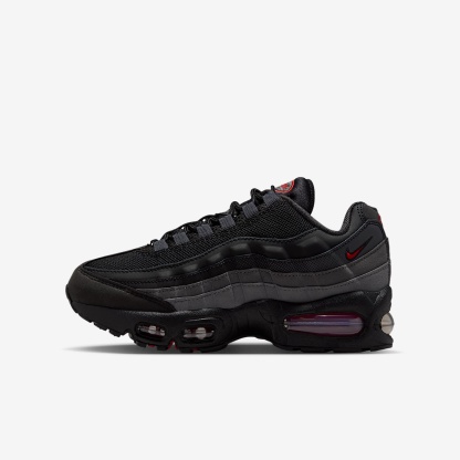 Nike Air Max 95 Big Bubble Schuh (ältere Kinder) – Schwarz/Anthracite/Iron Grey/University Red