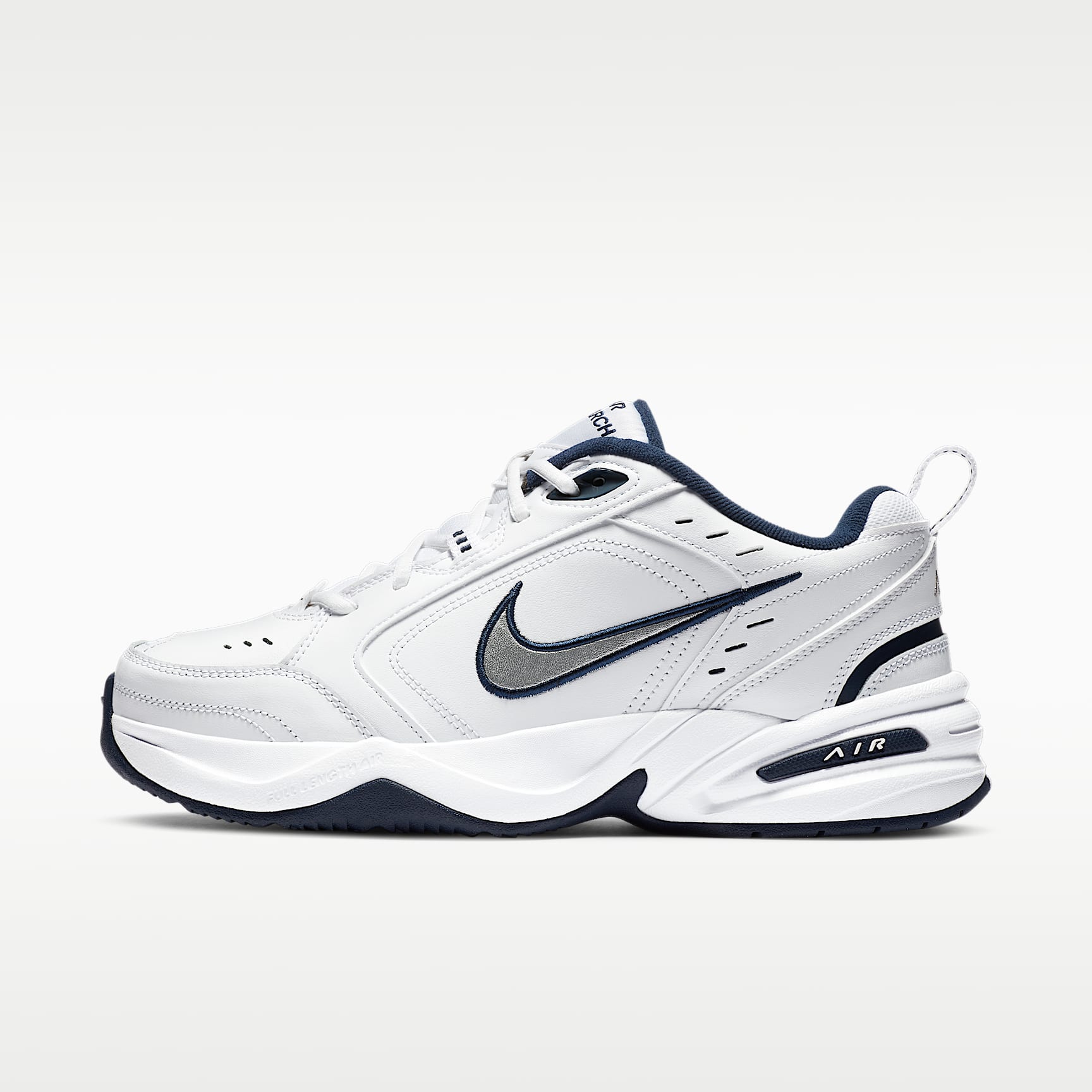 Nike Air Monarch IV Workout-Schuh für Herren – Weiß/Metallic Silver
