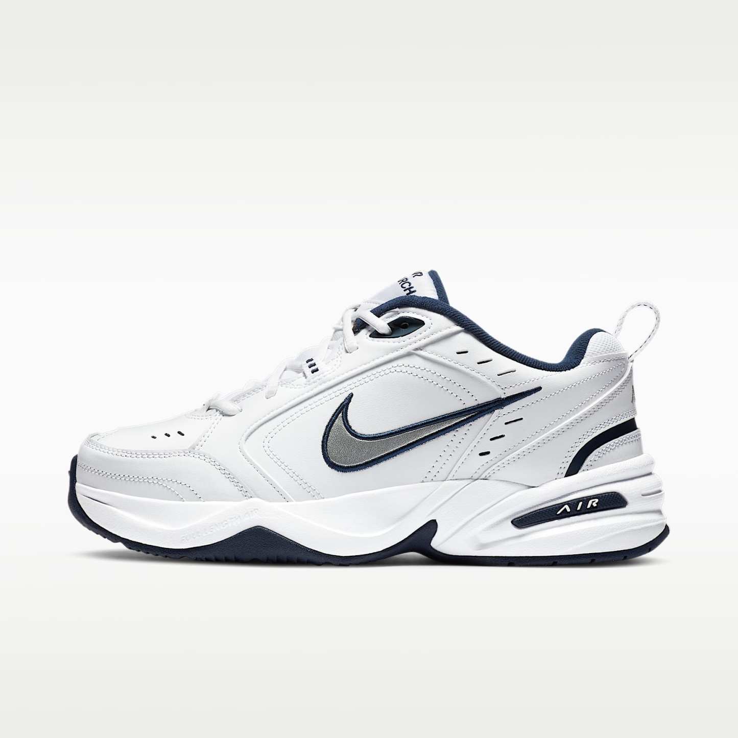 Nike Air Monarch IV Workout-Schuh für Herren – Weiß/Metallic Silver