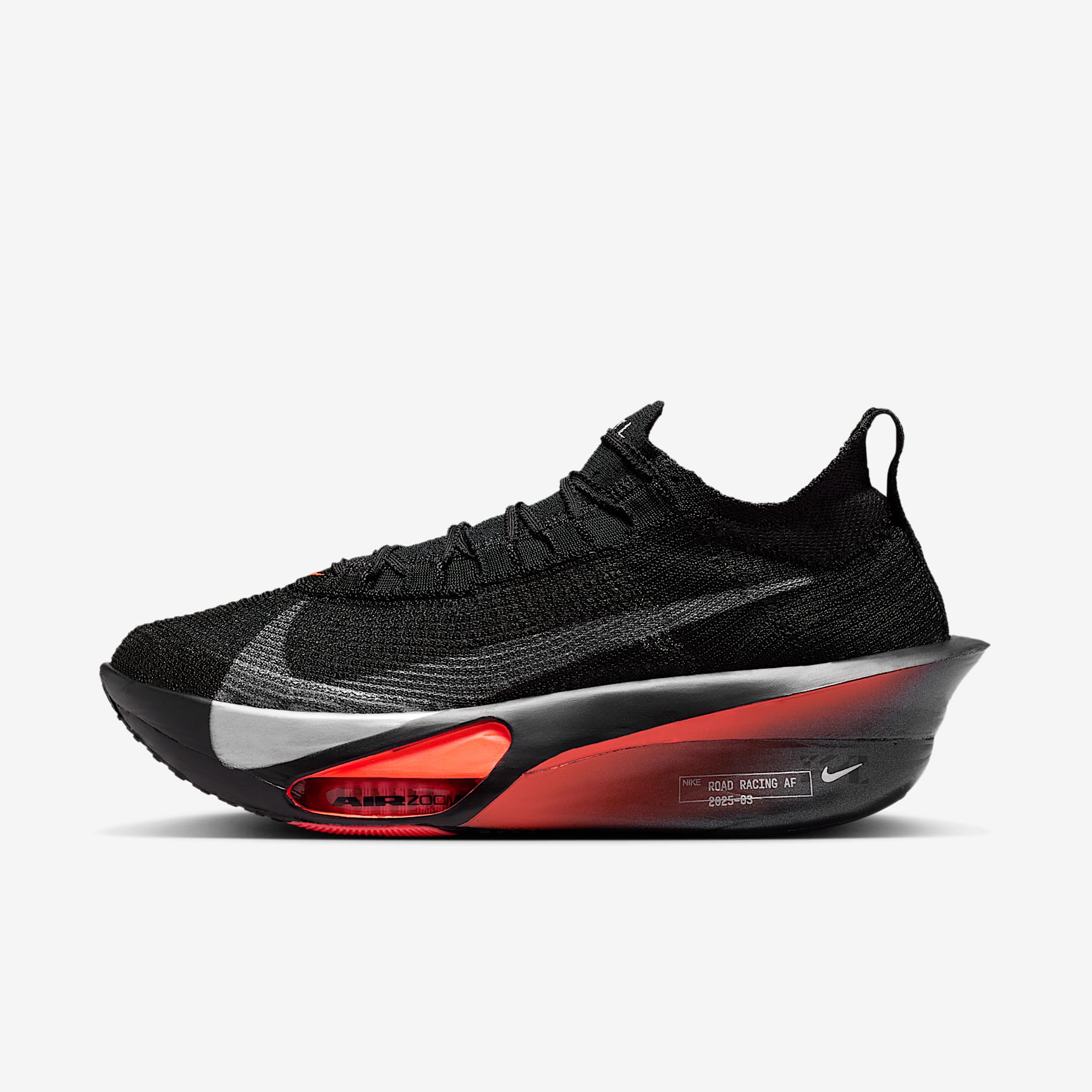 Nike Alphafly 3 Herren-Straßenlaufschuh für Wettkämpfe – Schwarz/Bright Crimson/Wolf Grey/Metallic Silver