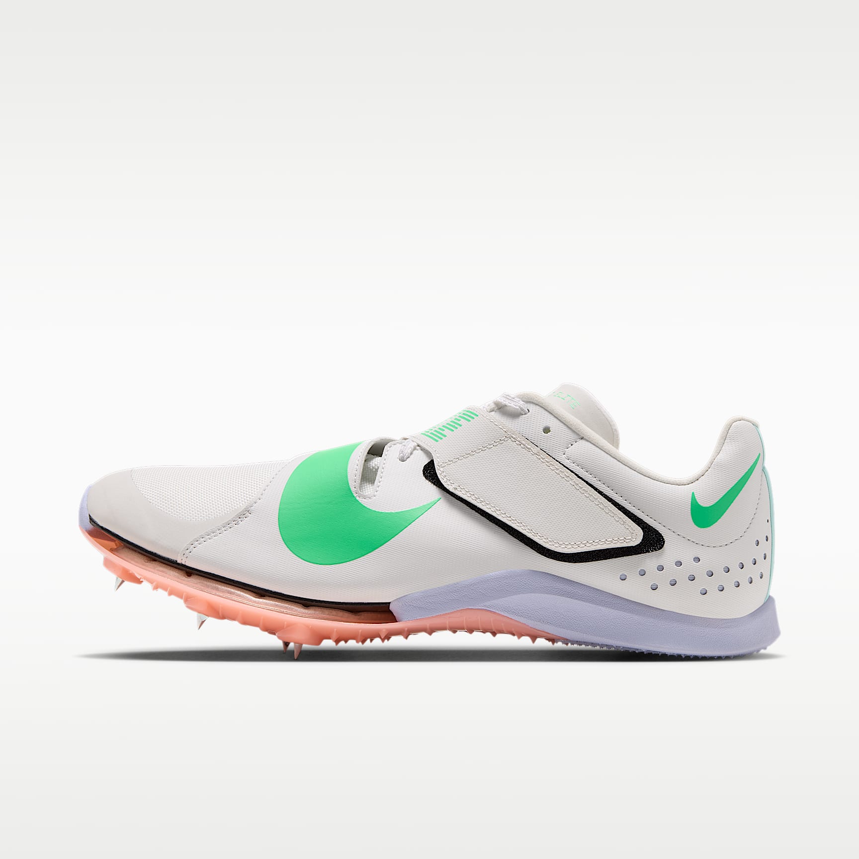 Nike Long Jump Elite Sprung-Spike für Leichtathletik – Summit White/Palest Purple/Jade Ice/Electro Green
