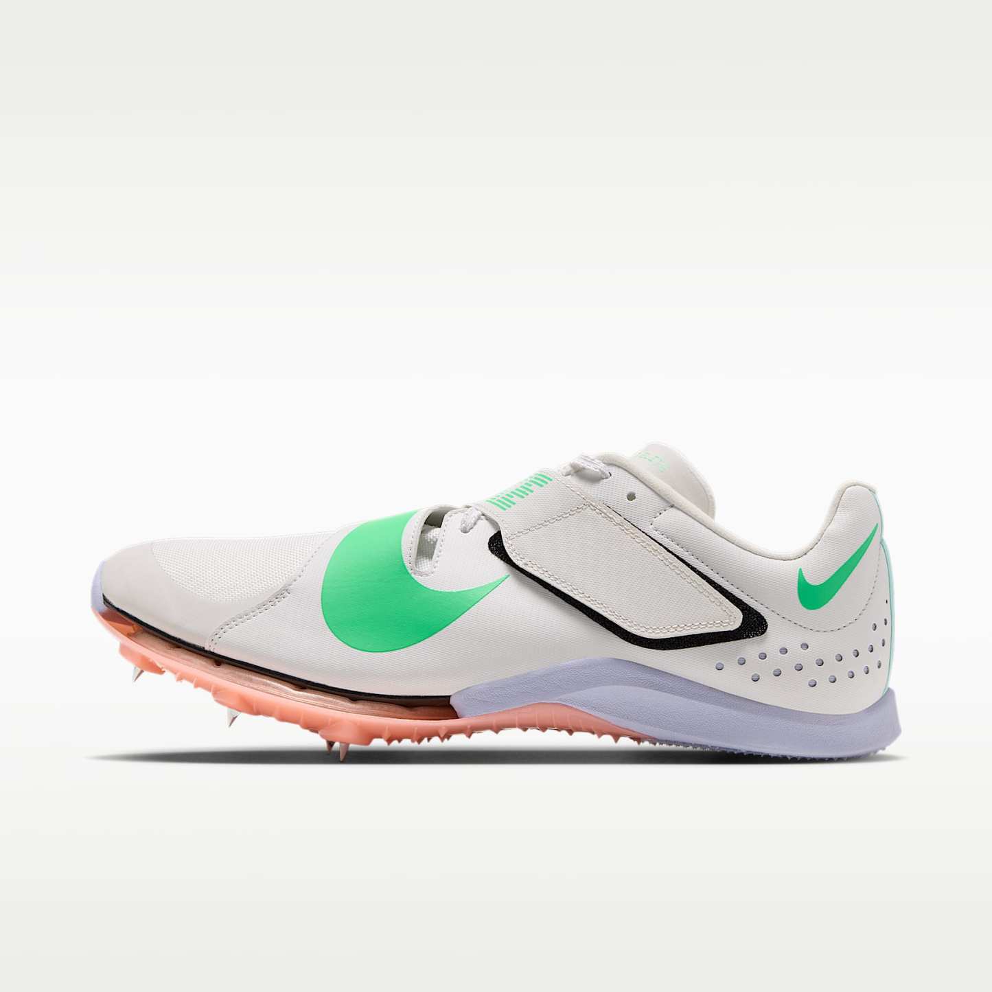 Nike Long Jump Elite Sprung-Spike für Leichtathletik – Summit White/Palest Purple/Jade Ice/Electro Green