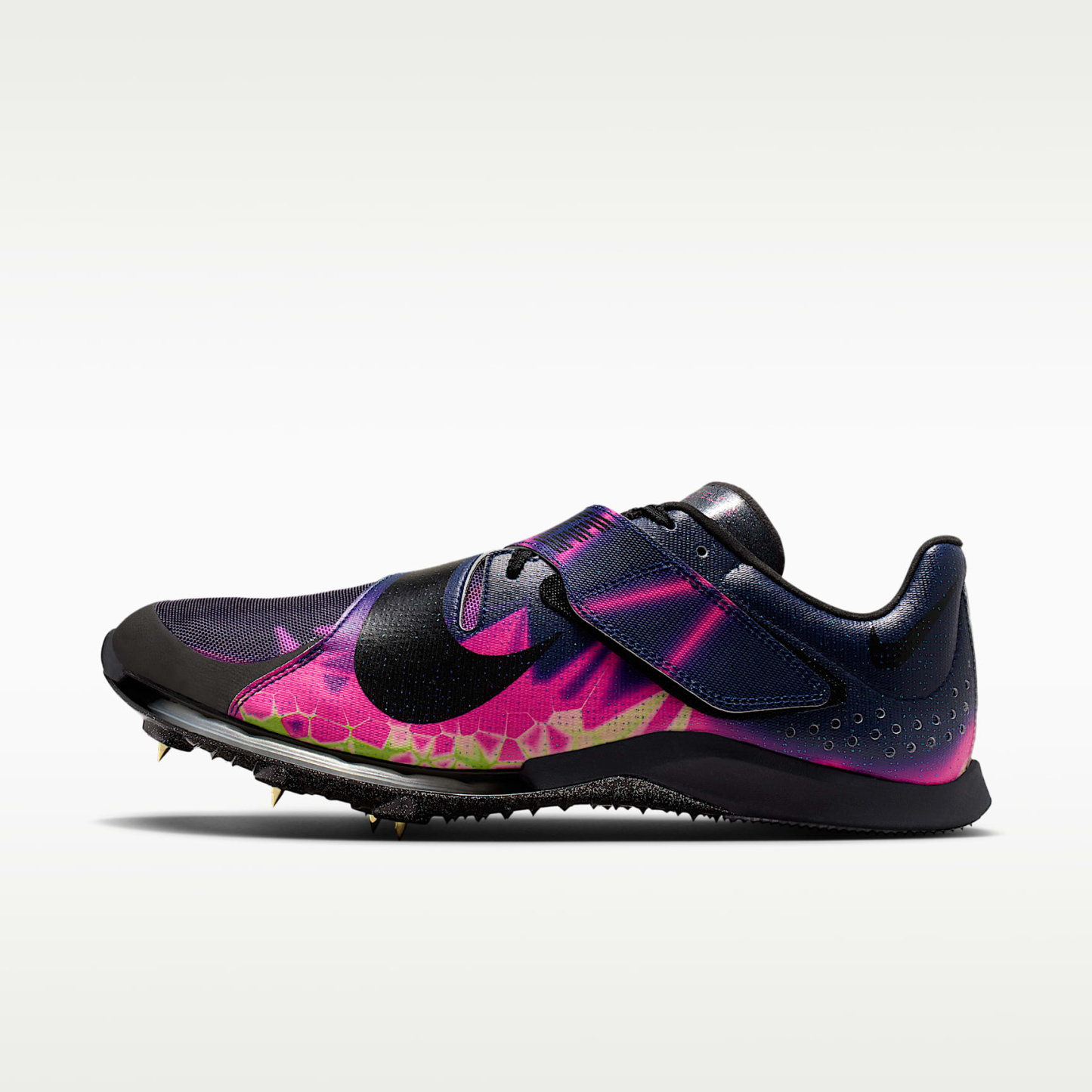Nike Long Jump Elite Glam Leichtathletik-Sprung-Spikes – Pink Blast/Blue Void/Electric Green/Schwarz