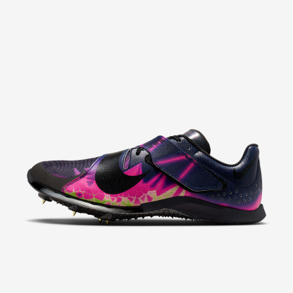 Nike Long Jump Elite Glam Leichtathletik-Sprung-Spikes – Pink Blast/Blue Void/Electric Green/Schwarz
