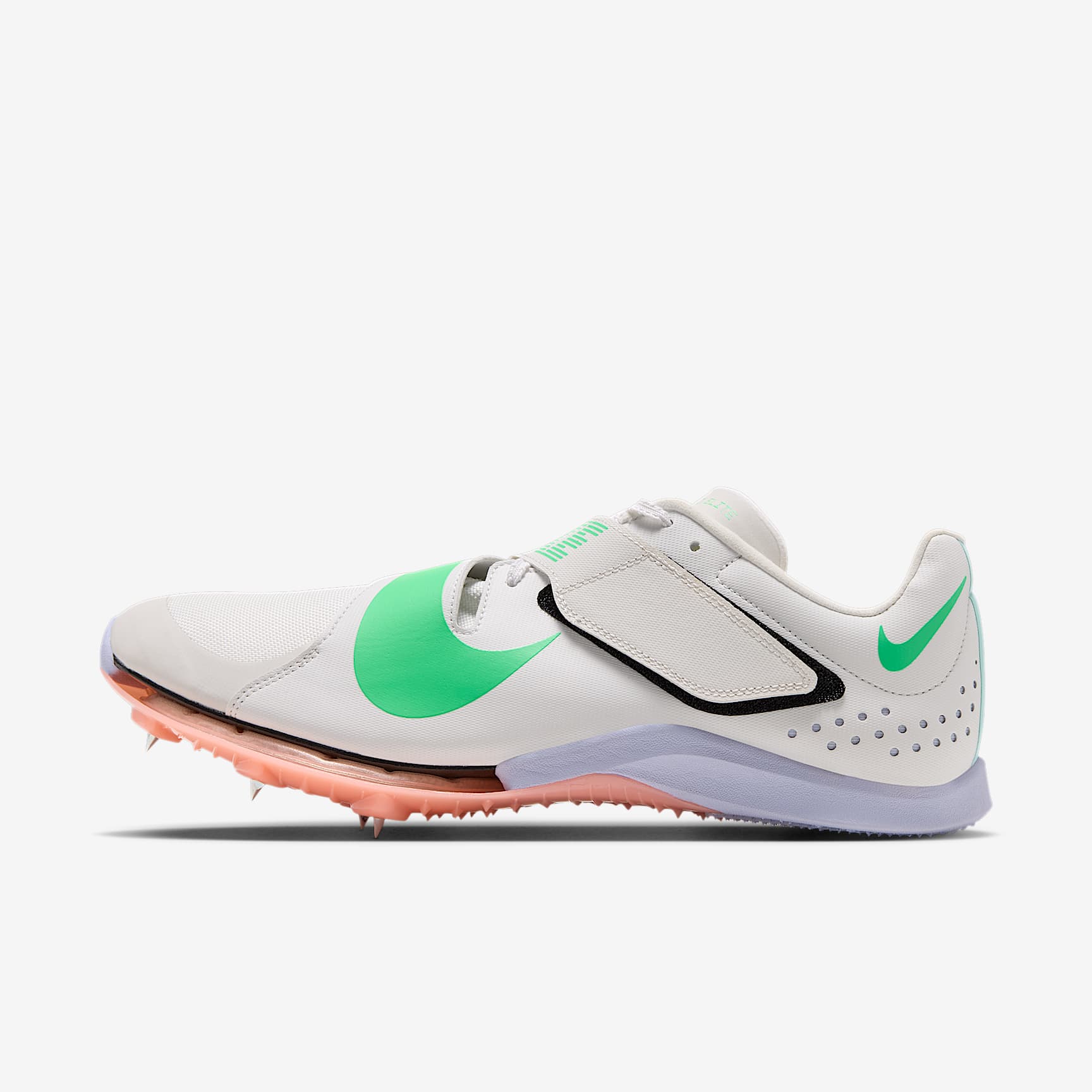 Nike Long Jump Elite Sprung-Spike für Leichtathletik – Summit White/Palest Purple/Jade Ice/Electro Green
