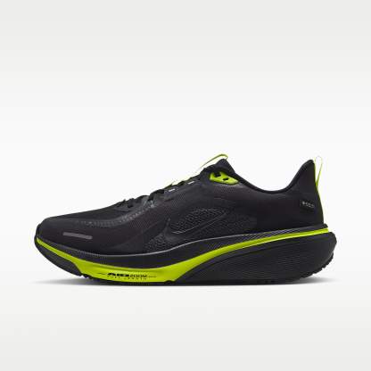 Nike Pegasus 42 GORE-TEX wasserdichter Straßenlaufschuh (Herren) – Schwarz/Lemon Venom/Metallic Dark Grey