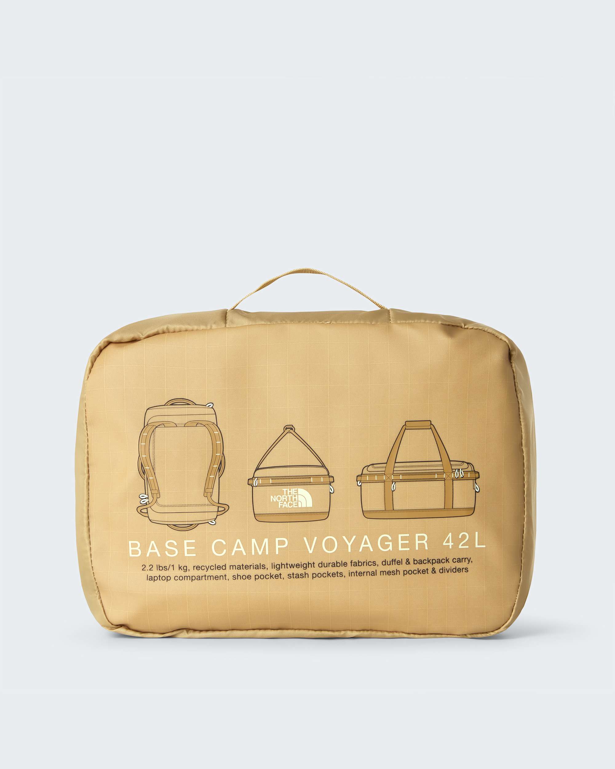 Base Camp Voyager 42-Liter-Duffel-Tasche – Khaki Stone-Utility Brown-Desert Stone