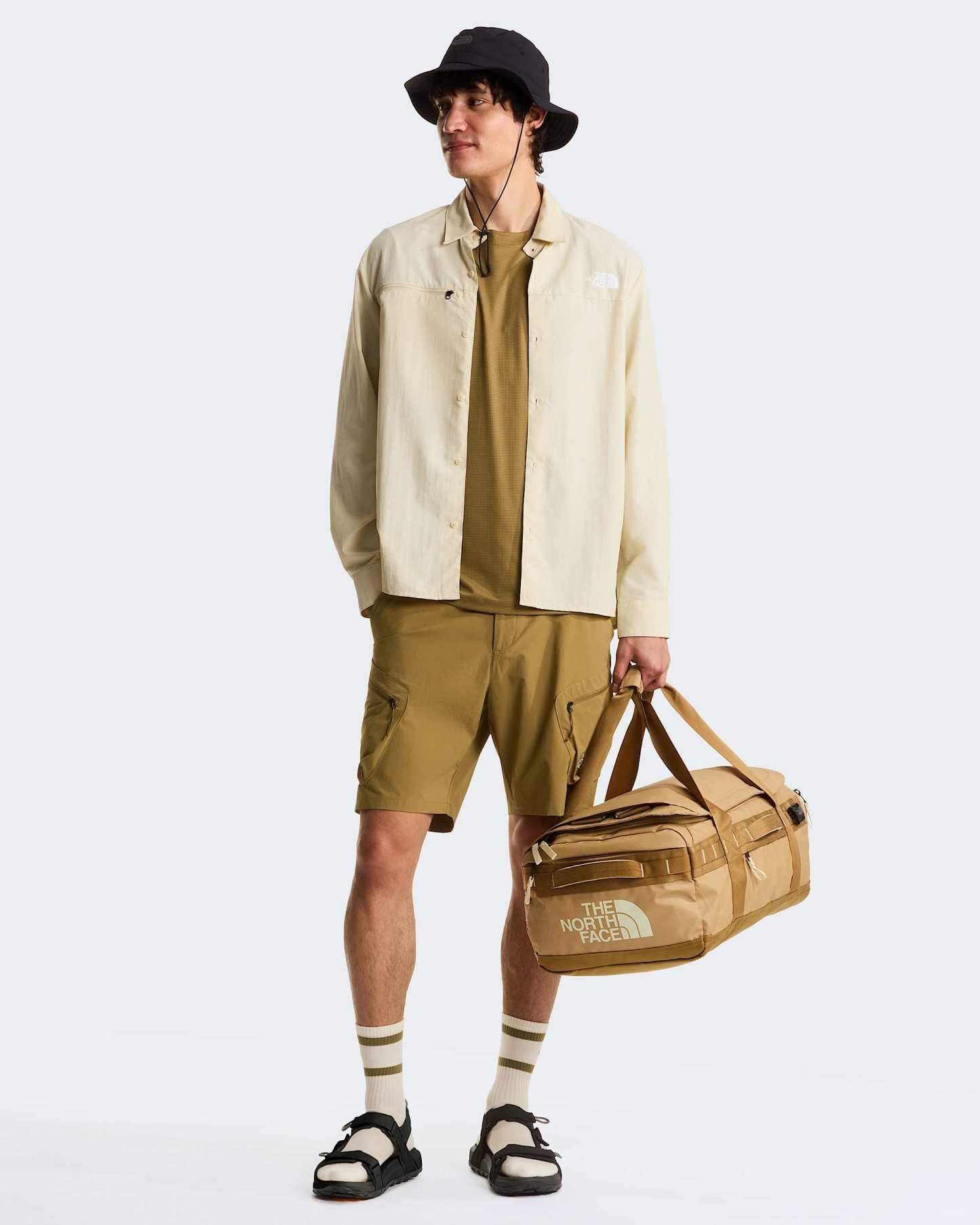 Base Camp Voyager 42-Liter-Duffel-Tasche – Khaki Stone-Utility Brown-Desert Stone