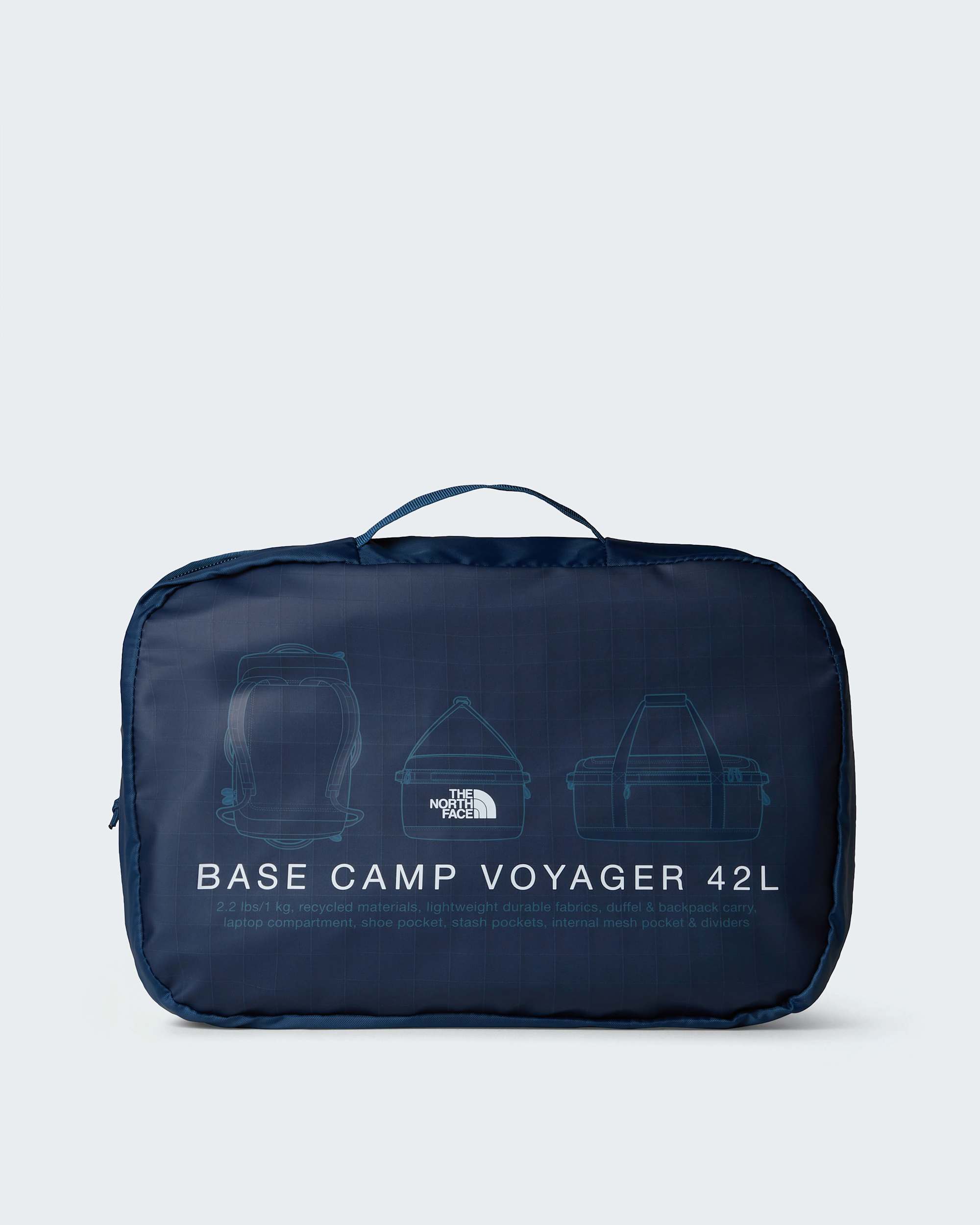 Base Camp Voyager 42-Liter-Duffel-Tasche – Shady Blue-Summit Navy