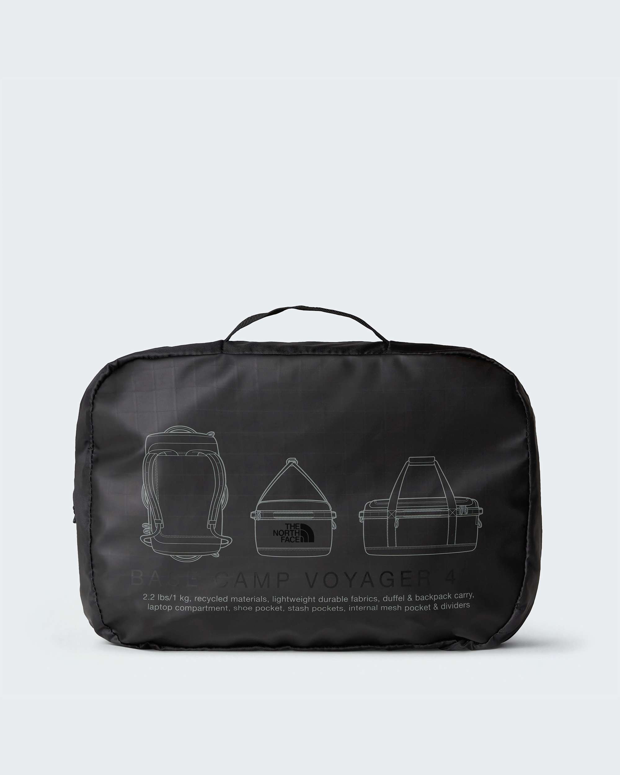 Base Camp Voyager 42-Liter-Duffel-Tasche – TNF Black-Asphalt Grey