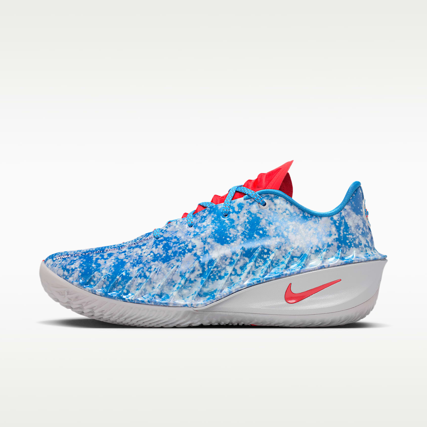 Nike G.T. Cut 4 "WNBA 30th" Basketballschuh – Light Photo Blue/Metallic Silver/Weiß/Action Red