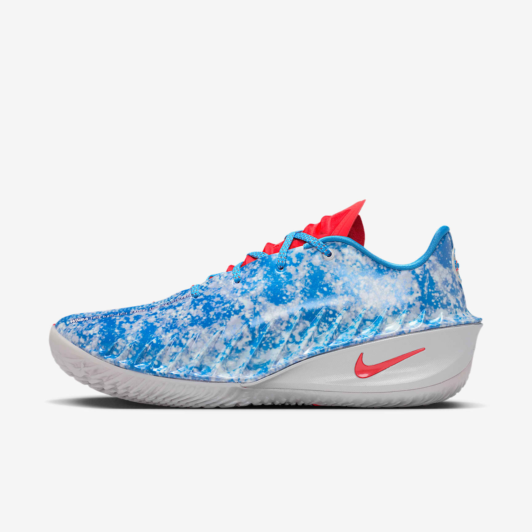 Nike G.T. Cut 4 "WNBA 30th" Basketballschuh – Light Photo Blue/Metallic Silver/Weiß/Action Red