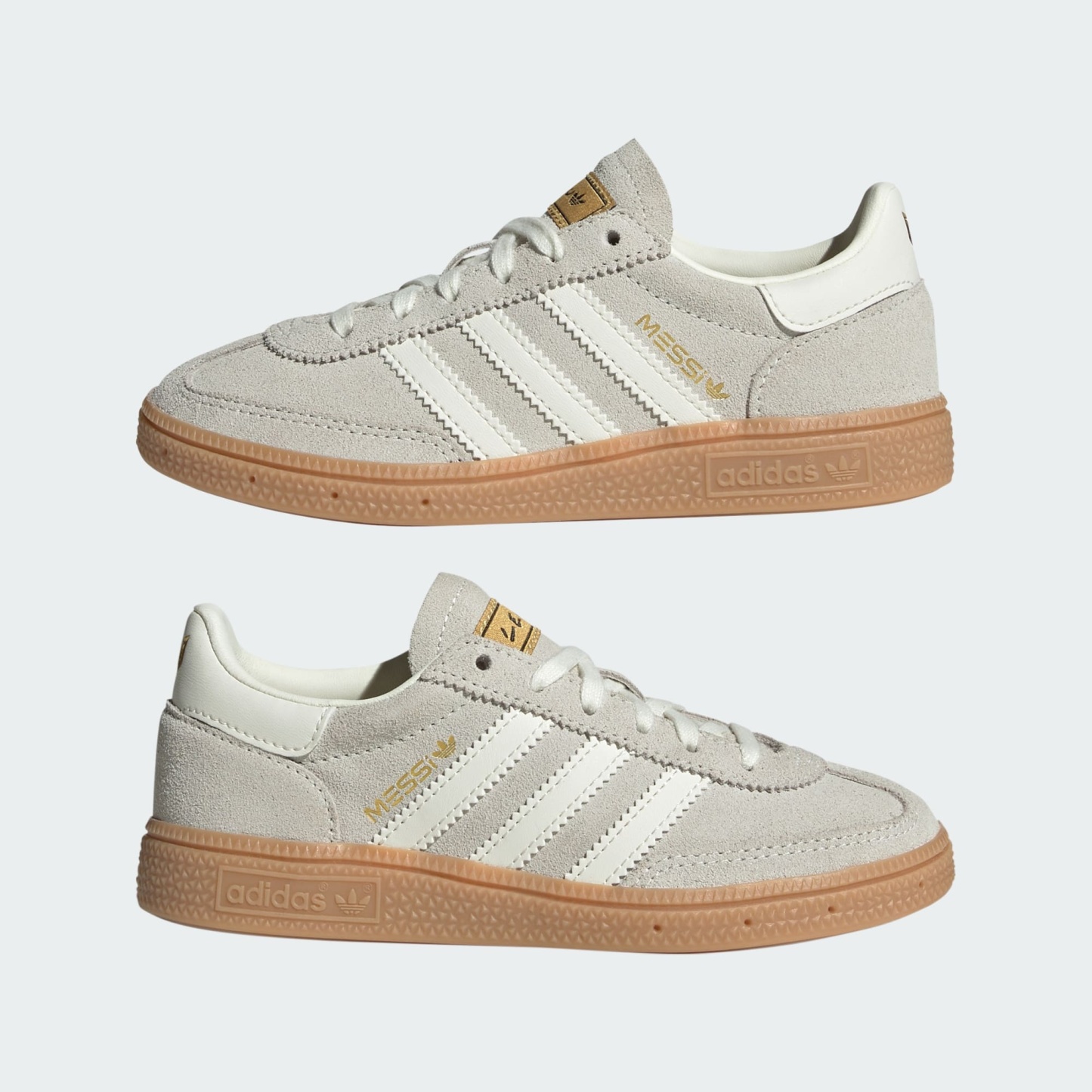HANDBALL SPEZIAL MESSI Schuh – Ivory / Ivory / Gold Metallic – KH8309