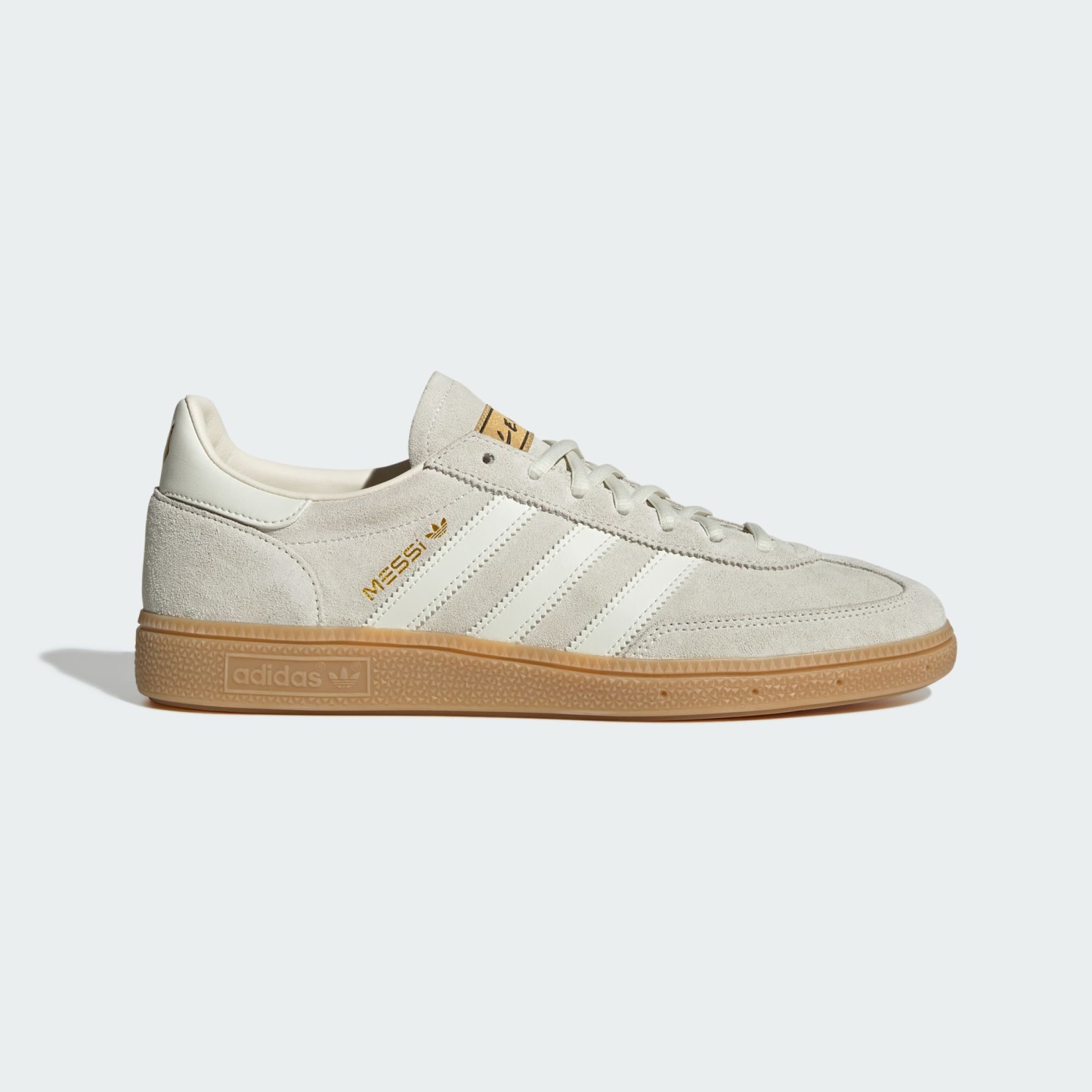 HANDBALL SPEZIAL MESSI Schuh – Ivory / Ivory / Gold Metallic – KI4549