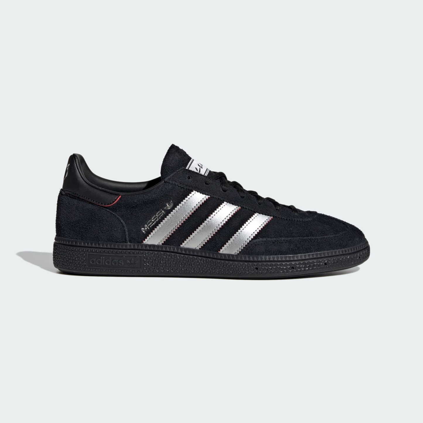 HANDBALL SPEZIAL MESSI Schuh – Core Black / Silver Metallic / Pure Ruby – KI4548